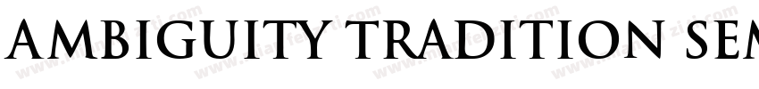 Ambiguity Tradition SemiBold字体转换